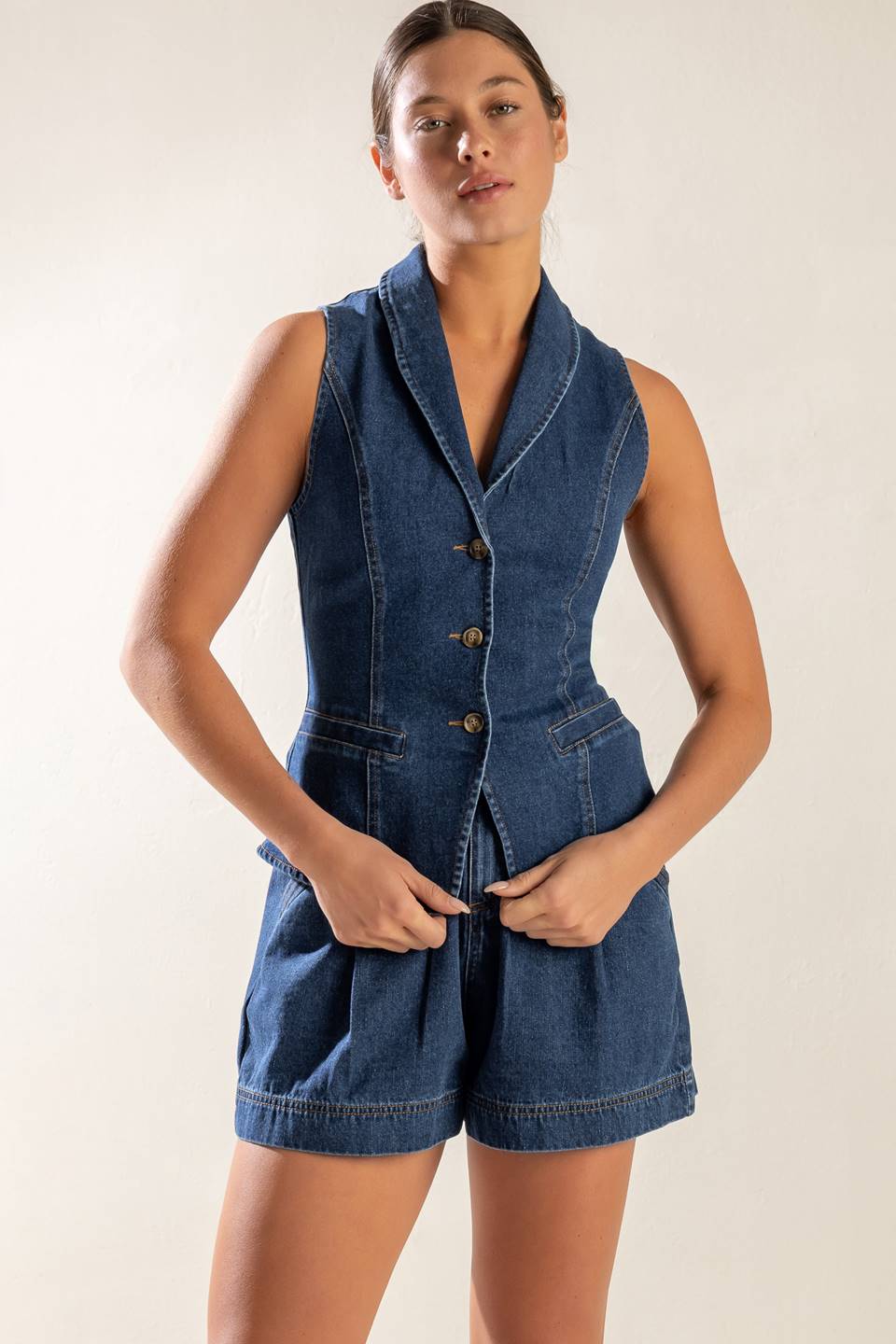 SPRING ROMANCE DENIM VEST Flying Tomato