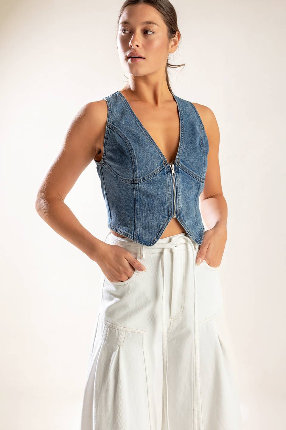 PICTURE PERFECT DENIM VEST Flying Tomato