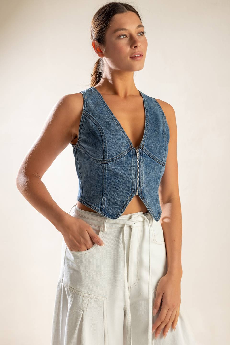 PICTURE PERFECT DENIM VEST Flying Tomato