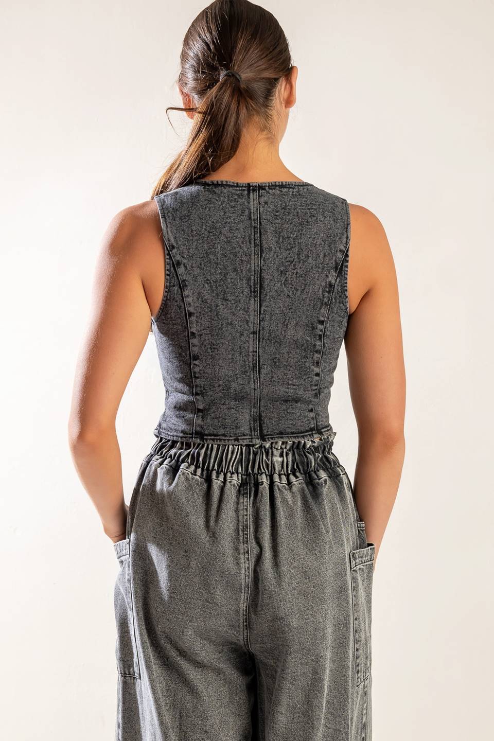 EXPLORING THE CITY DENIM VEST Flying Tomato