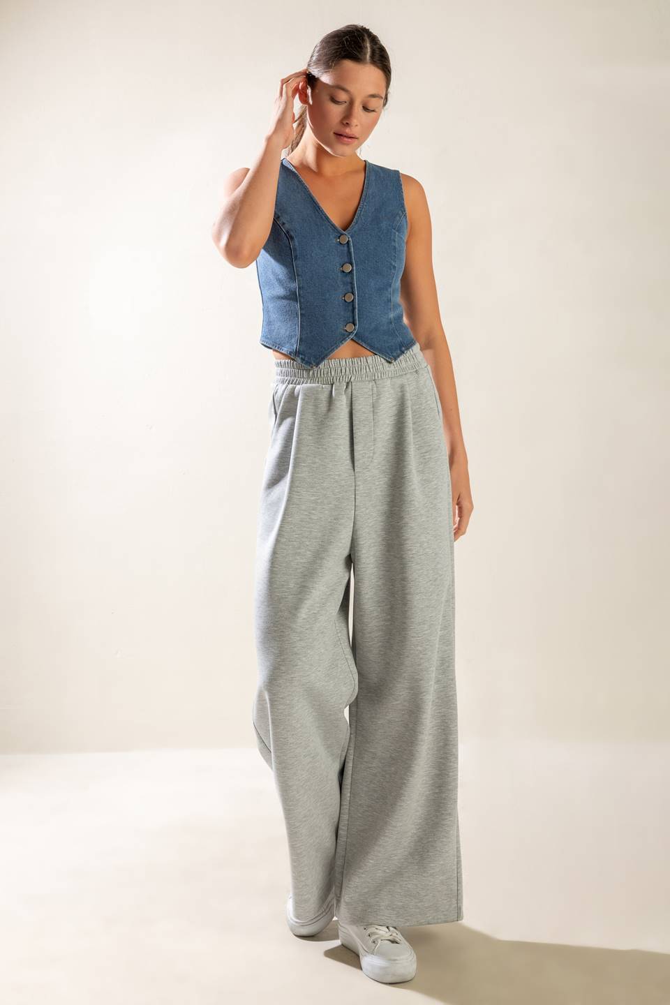 ISLAND DAYDREAMS DENIM VEST Flying Tomato