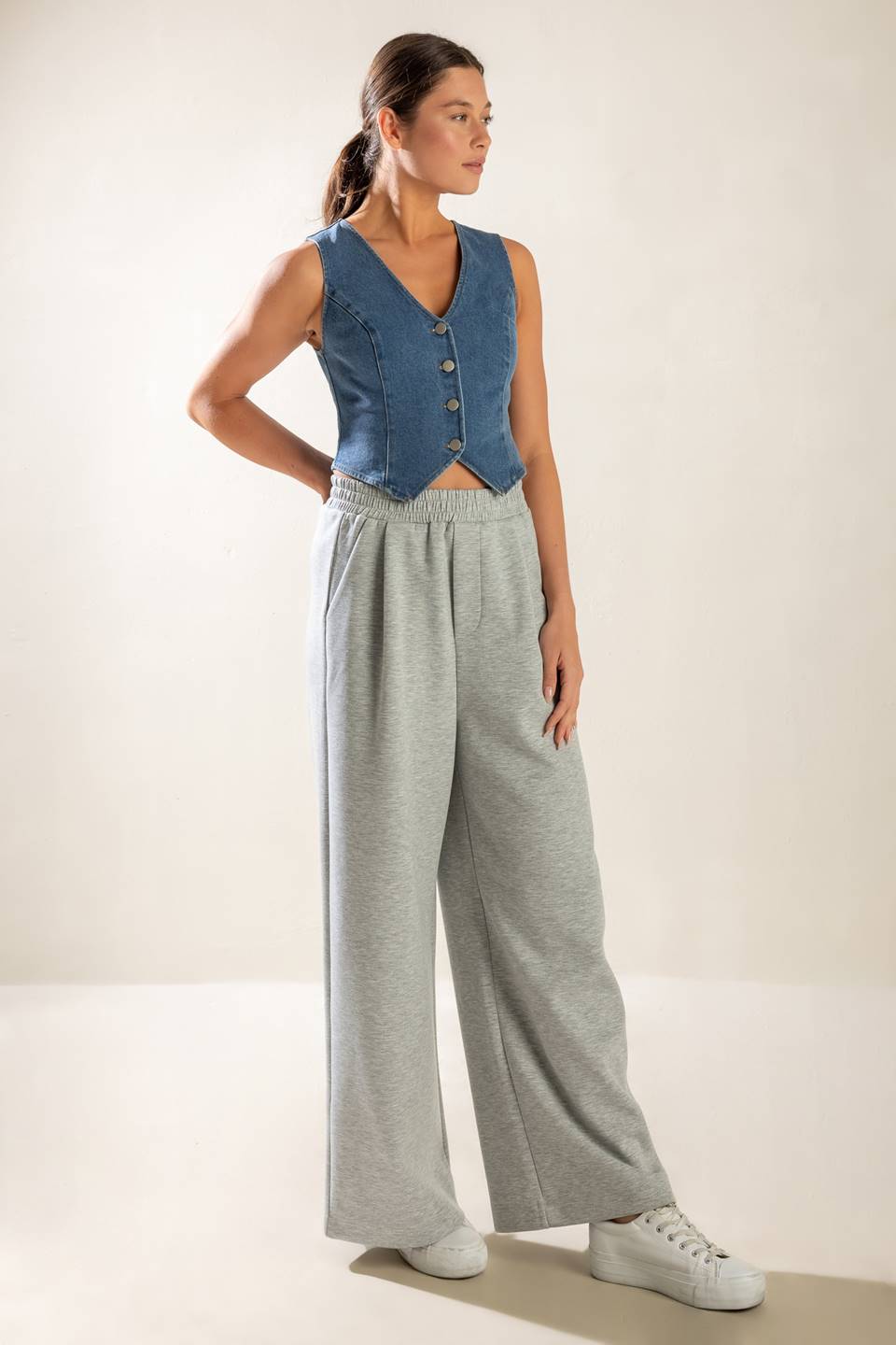 ISLAND DAYDREAMS DENIM VEST Flying Tomato