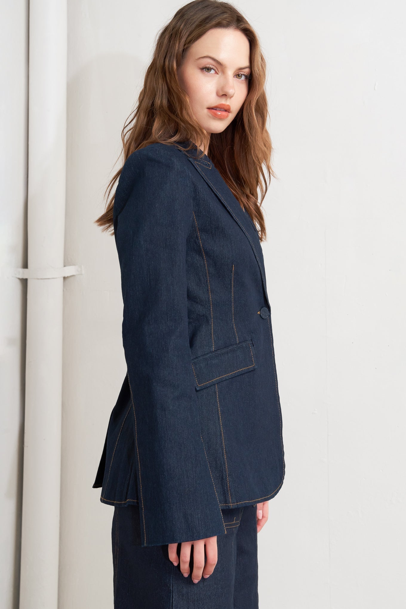 URBAN PANEL DENIM BLAZER Flying Tomato
