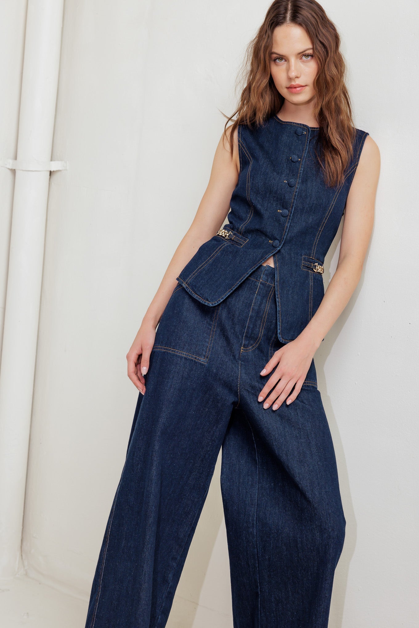 INDIGO ICON DENIM VEST Flying Tomato