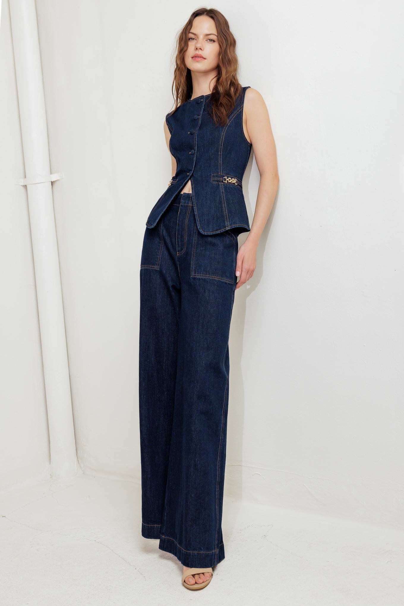 INDIGO ICON DENIM VEST Flying Tomato