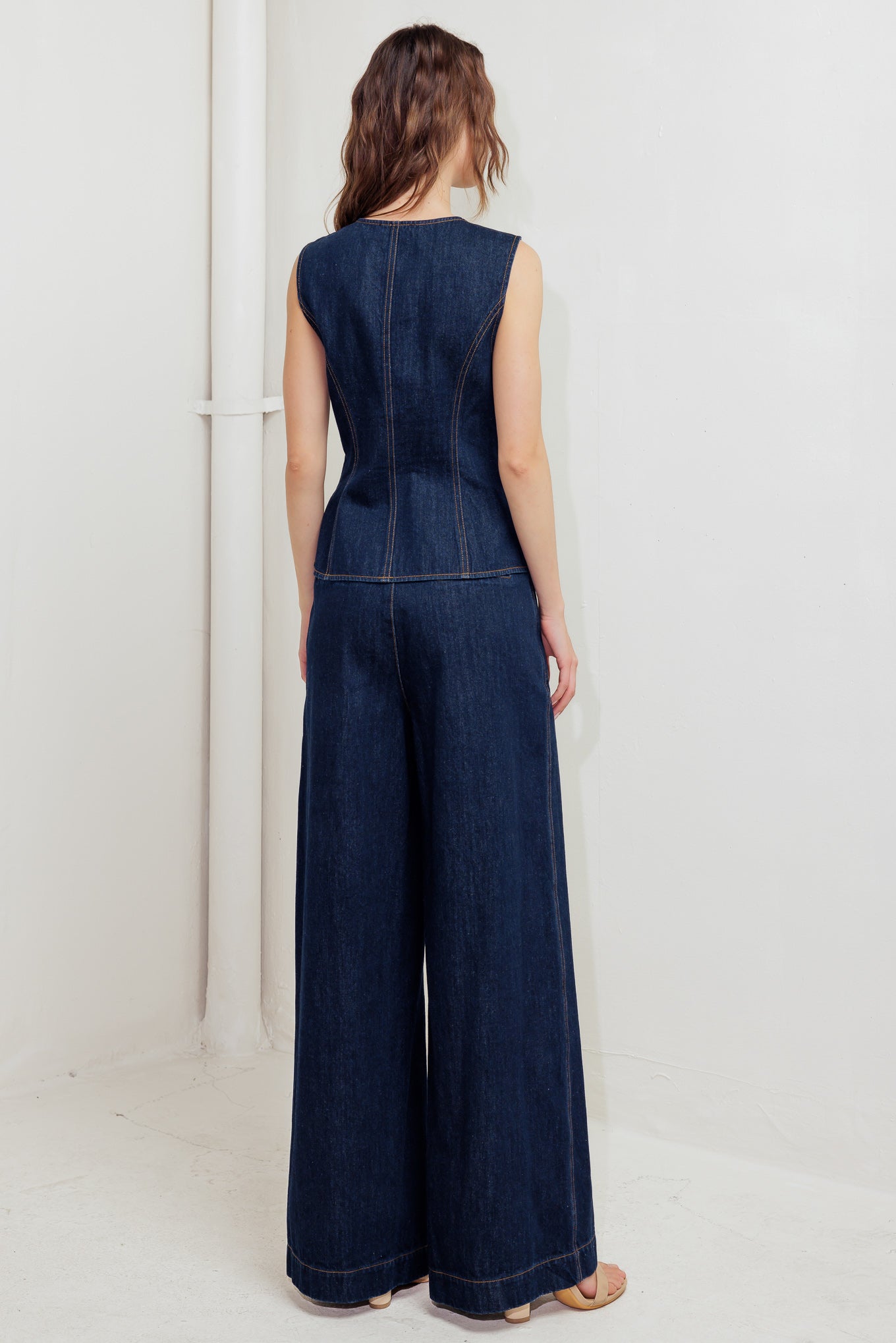 INDIGO ICON DENIM VEST Flying Tomato