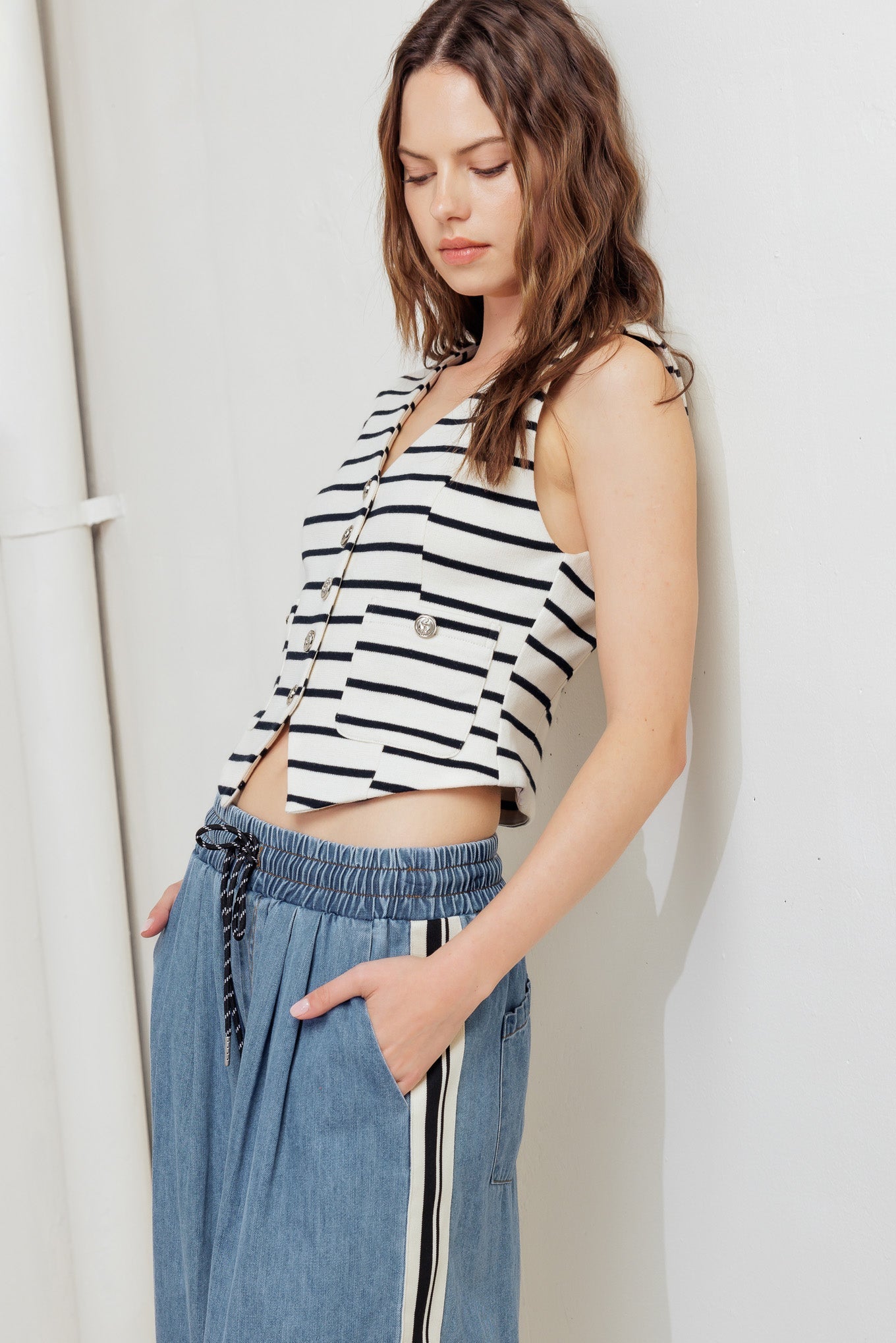MARINE CHIC WOVEN VEST Flying Tomato