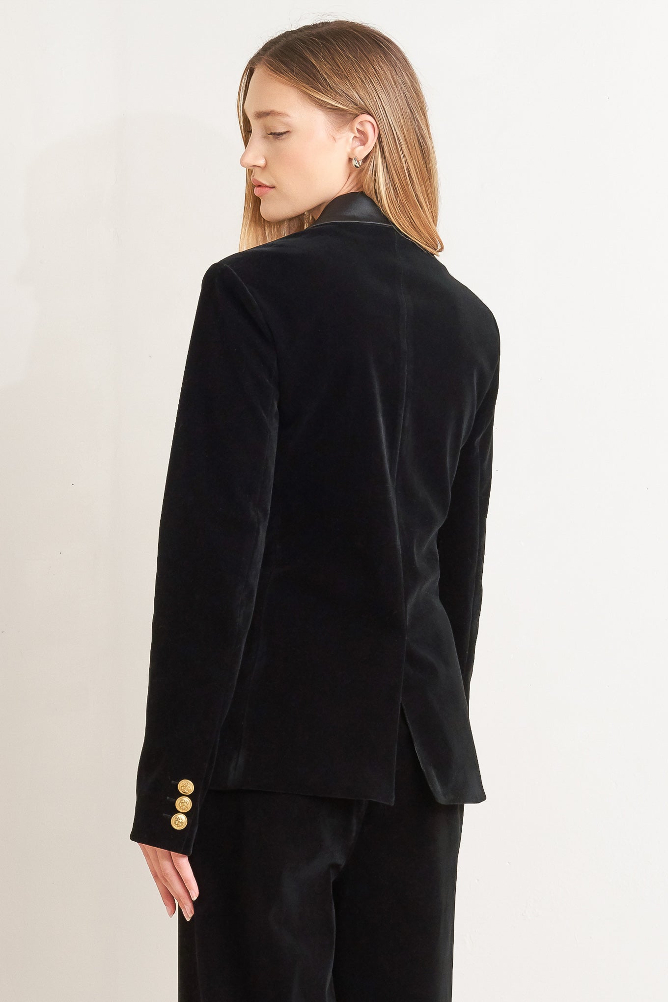 MIDNIGHT TUX WOVEN VELVET BLAZER Flying Tomato