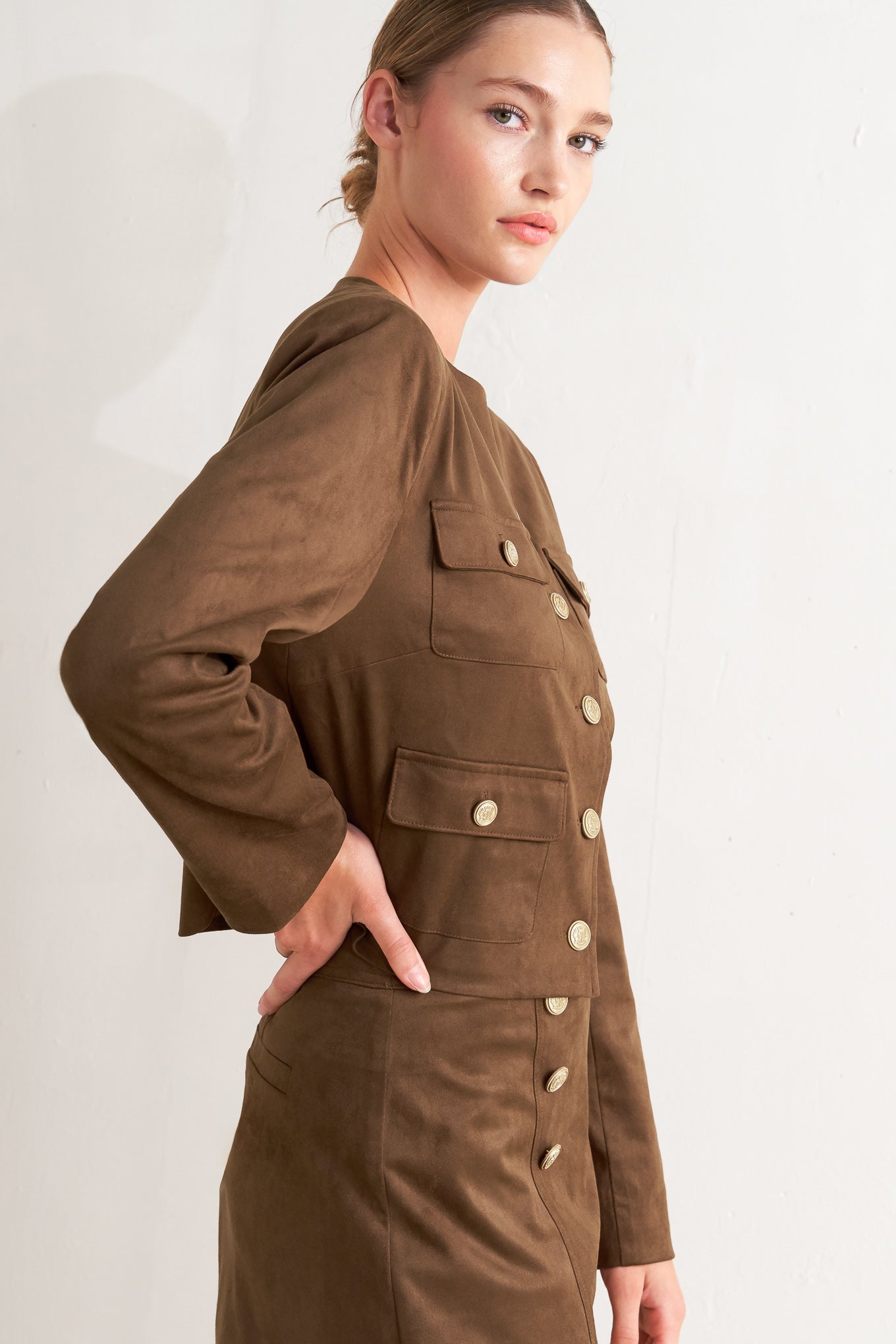 HERITAGE UTILITY FAUX SUEDE JACKET Flying Tomato