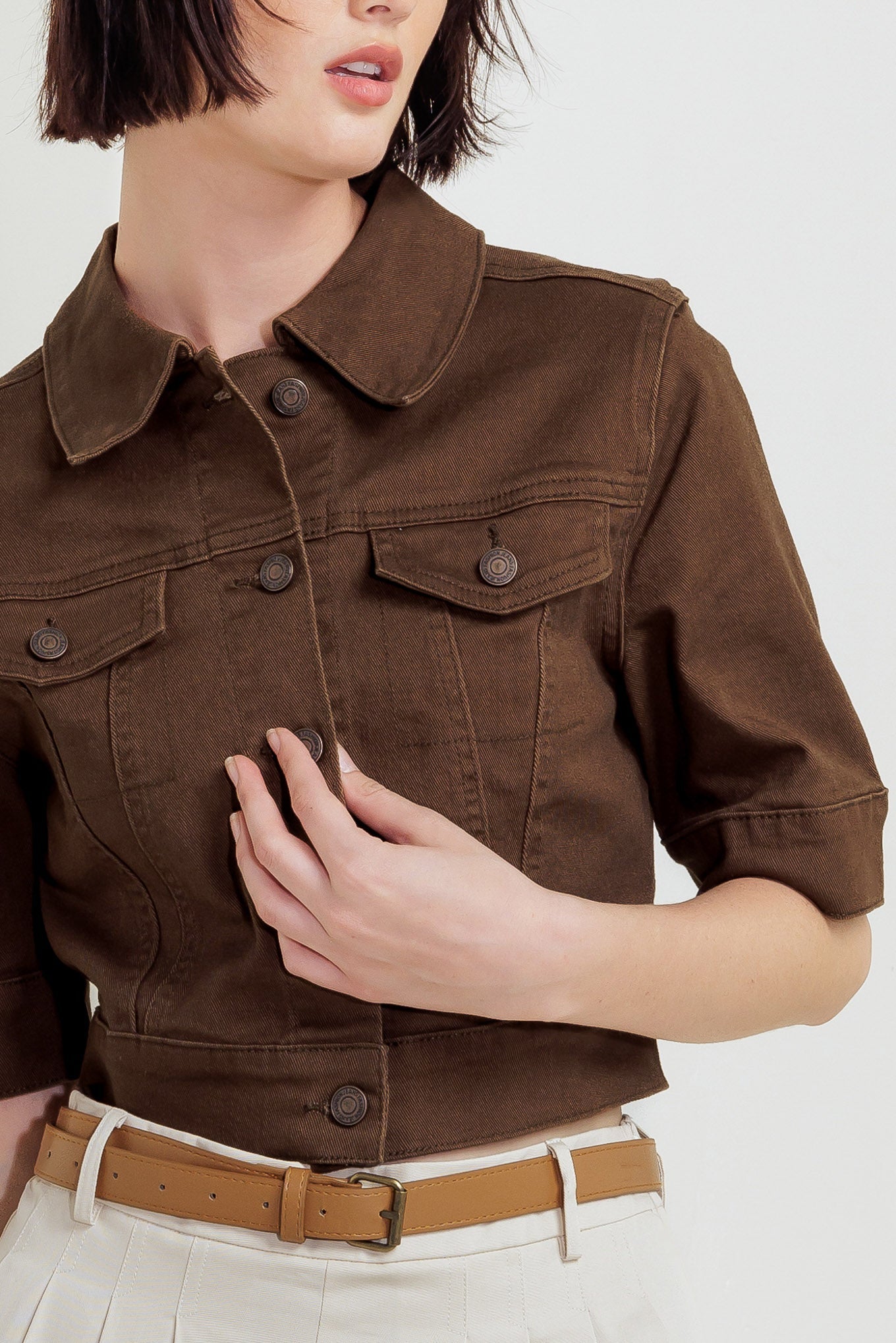 EFFORTLESS EDGE BROWN TWILL JACKET Flying Tomato