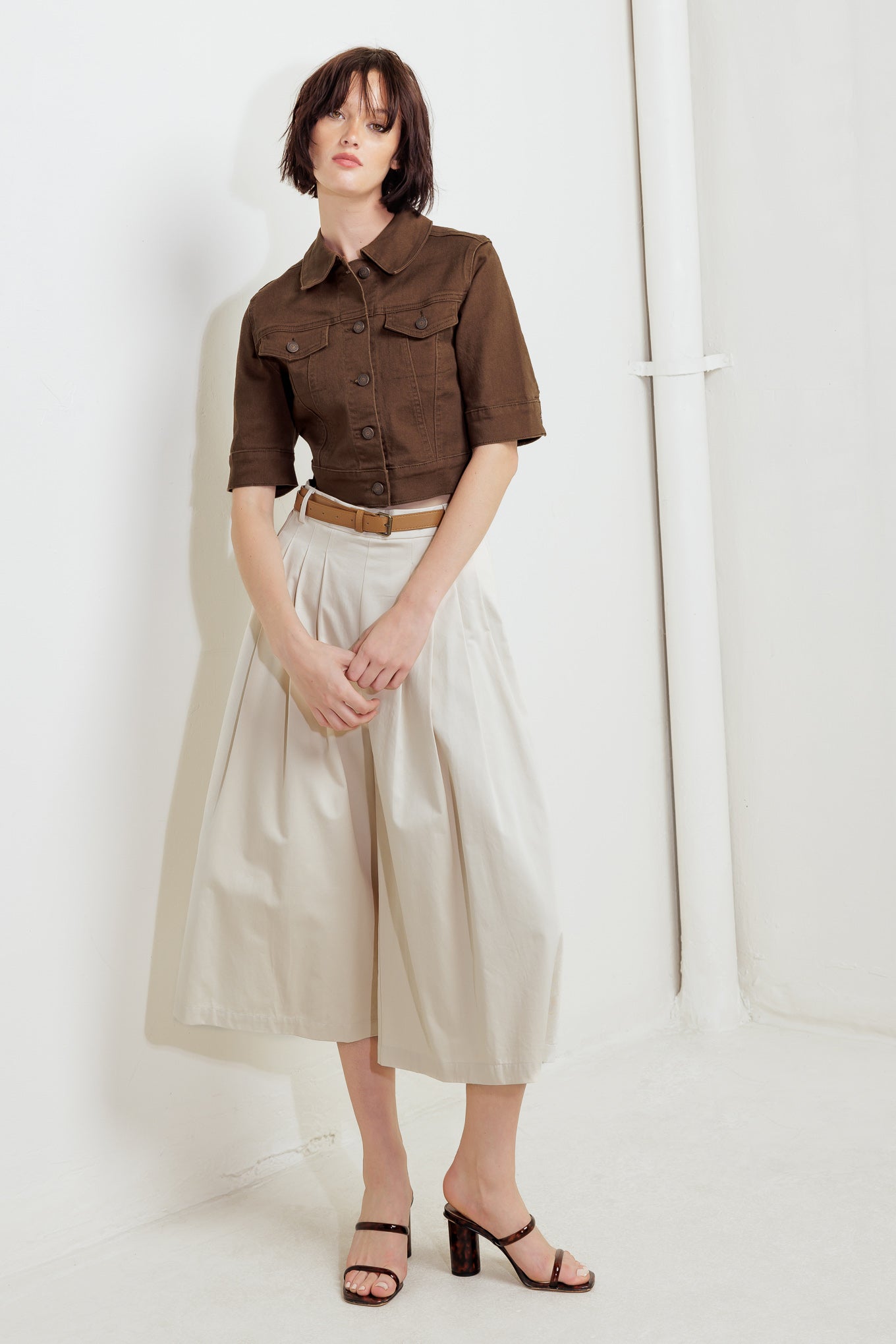 EFFORTLESS EDGE BROWN TWILL JACKET Flying Tomato