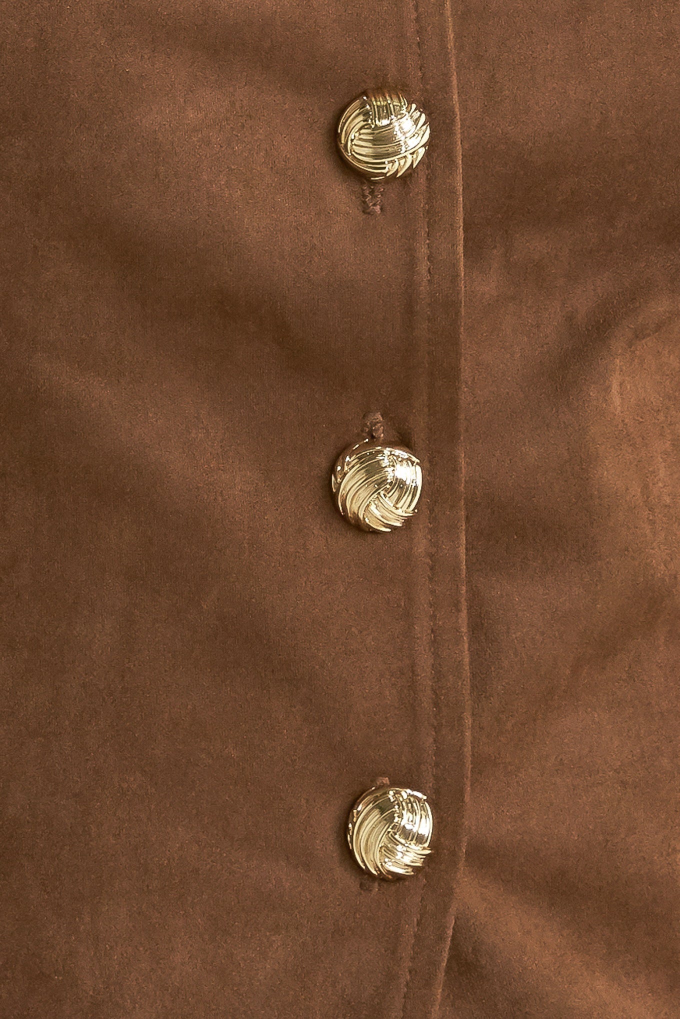 BROWN SUGAR FAUX SUEDE VEST Flying Tomato