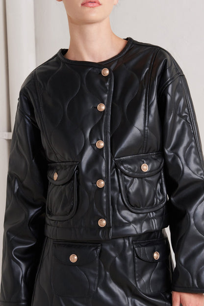 MOTO CHIC FAUX LEATHER JACKET