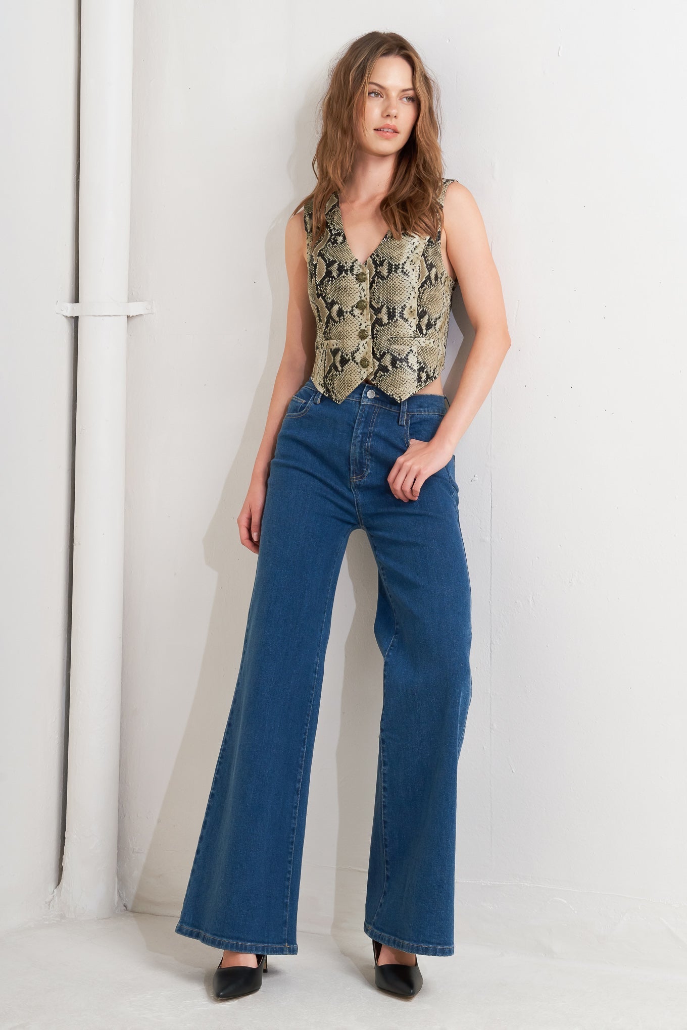 GLAM VENOM FAUX LEATHER VEST Flying Tomato