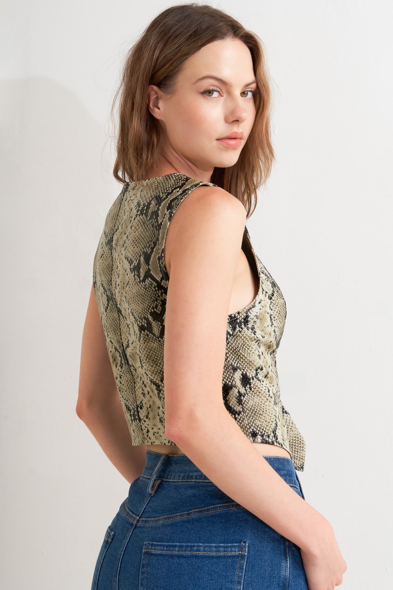 GLAM VENOM FAUX LEATHER VEST Flying Tomato