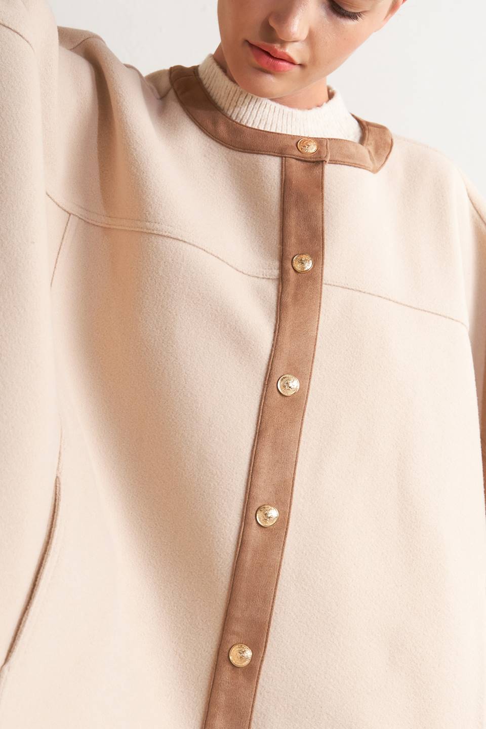 TIMELESS ELEGANCE WOVEN FELT CAPELET Flying Tomato