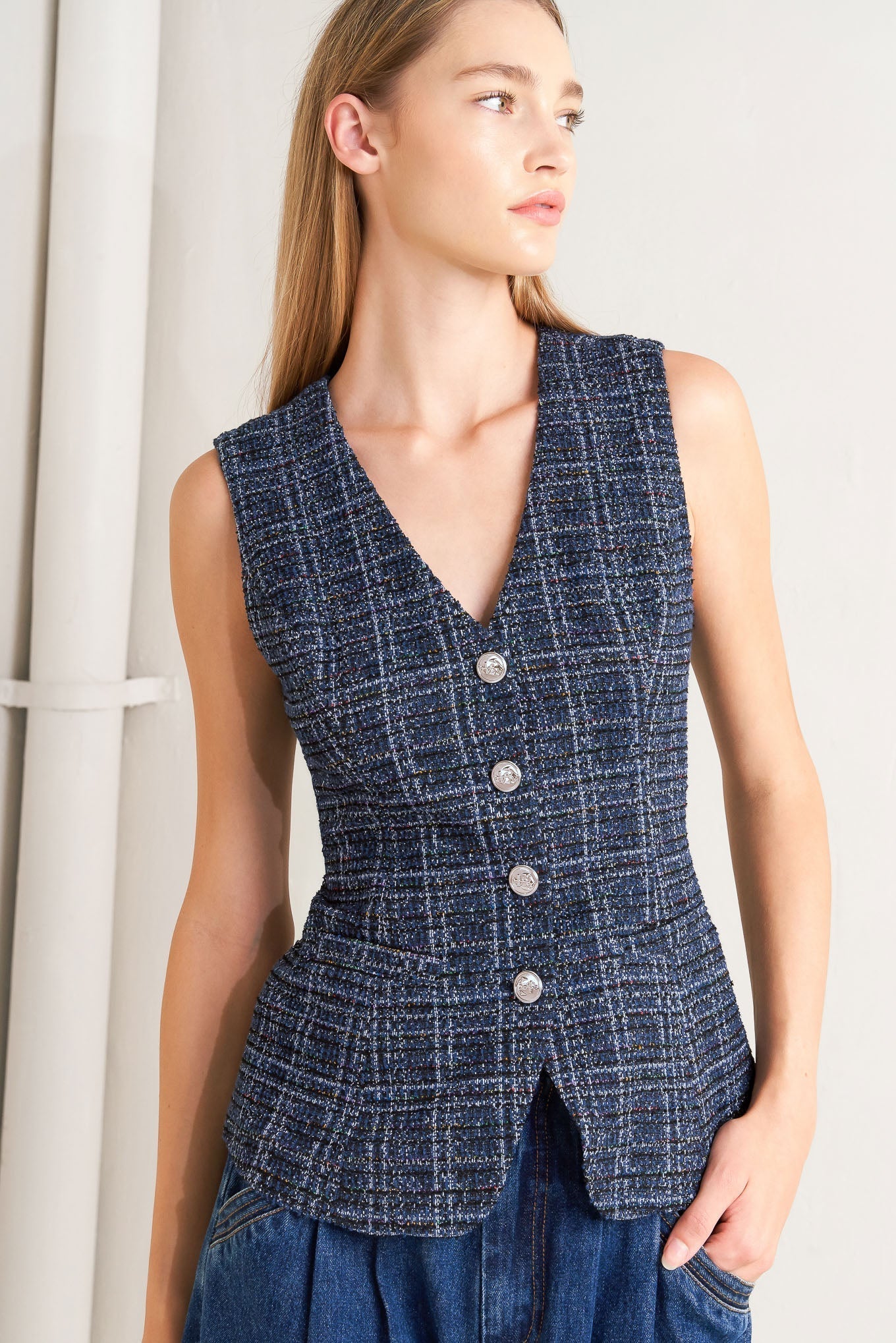 EVERYDAY ICON TWEED VEST Flying Tomato