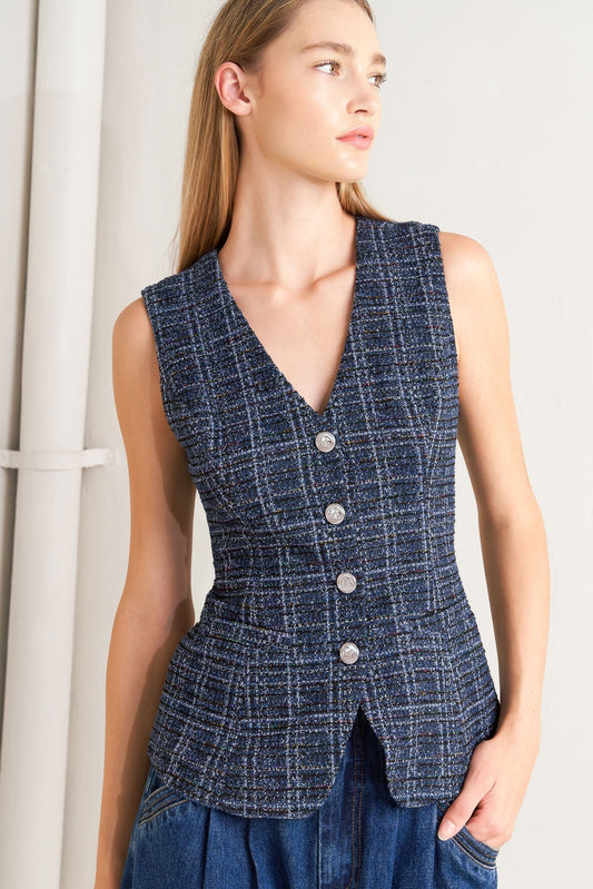 EVERYDAY ICON TWEED VEST Flying Tomato