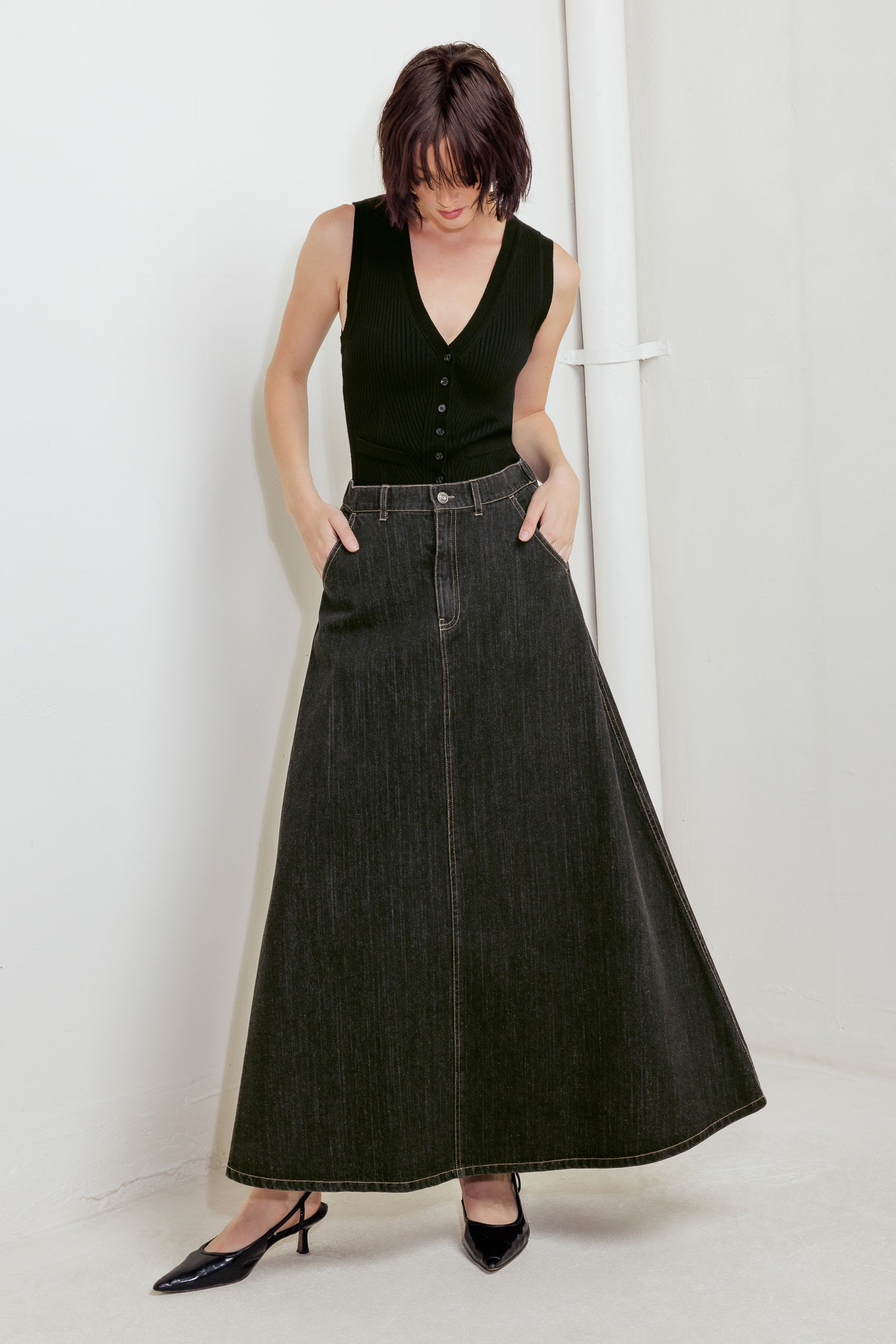 TRADING SECRETS DENIM SKIRT Flying Tomato