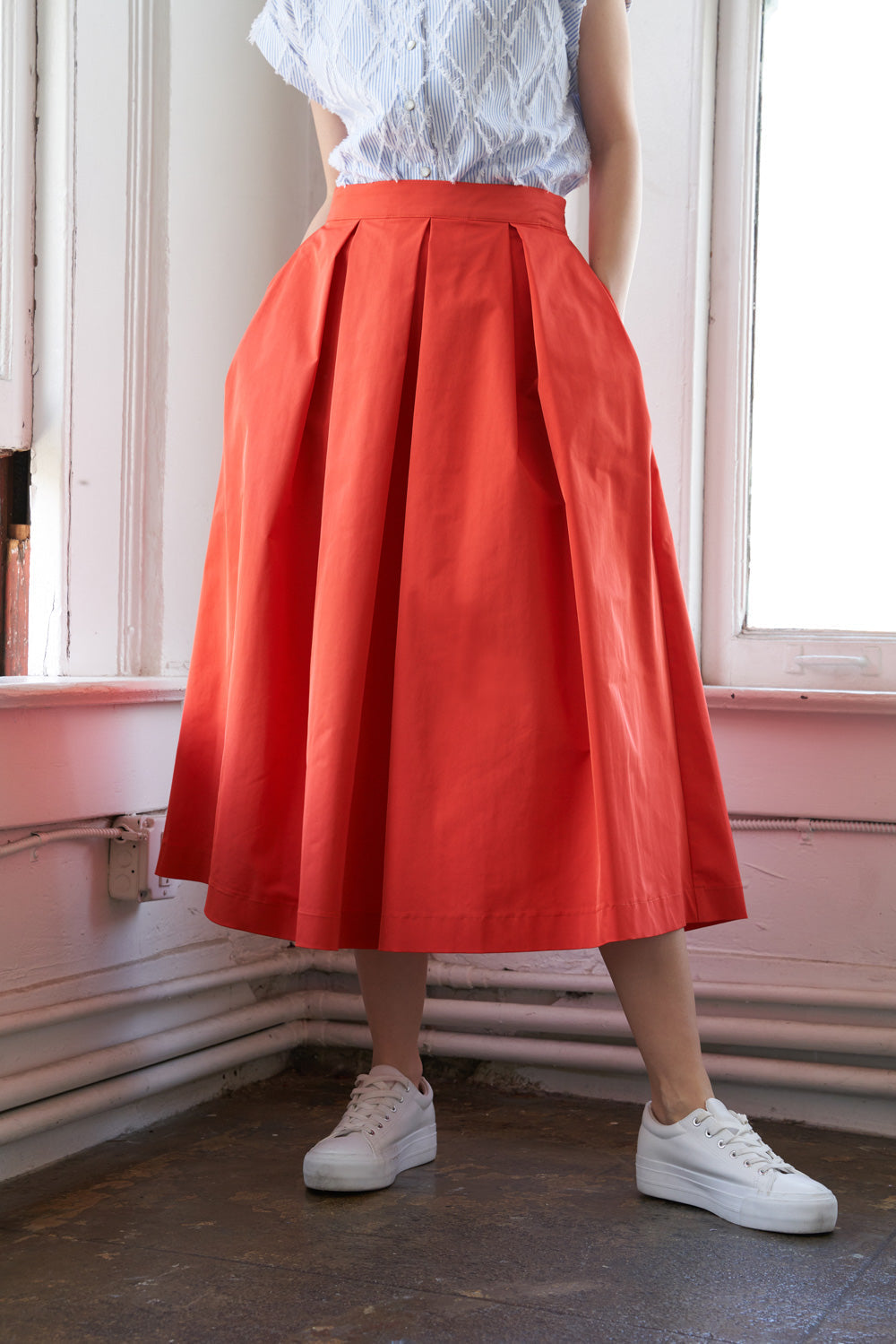 LOVE OF MINE WOVEN MIDI SKIRT Flying Tomato