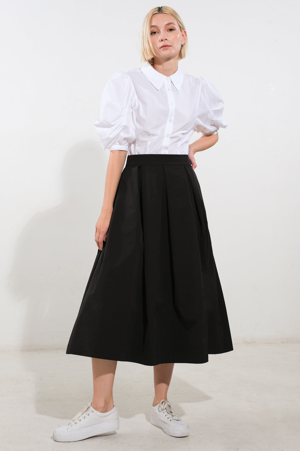 LOVE OF MINE WOVEN MIDI SKIRT Flying Tomato