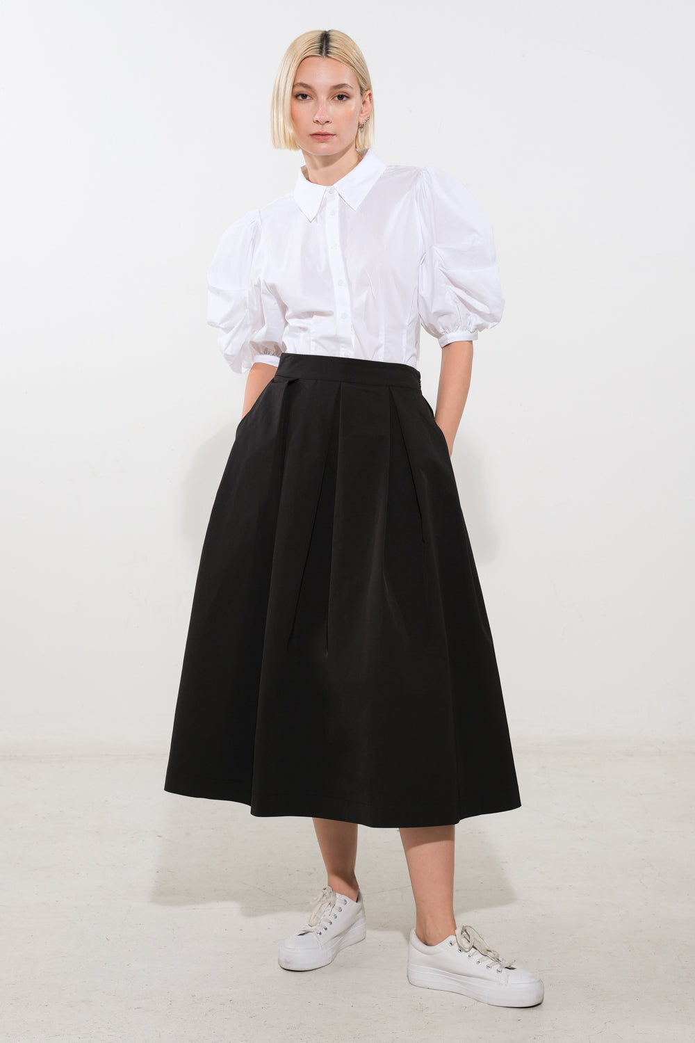 LOVE OF MINE WOVEN MIDI SKIRT Flying Tomato