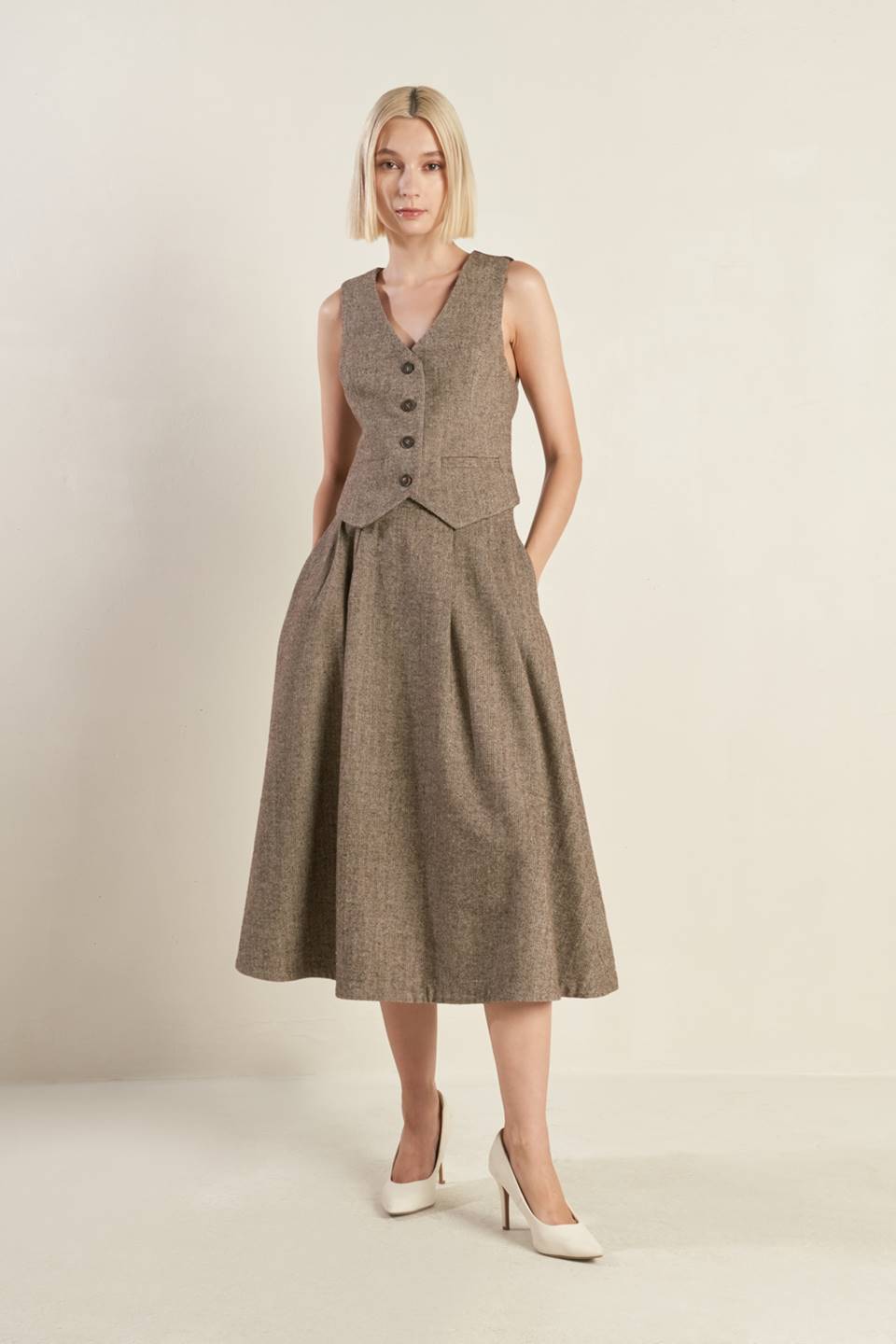 OVER YOU AGAIN WOVEN FULL SKIRT Flying Tomato