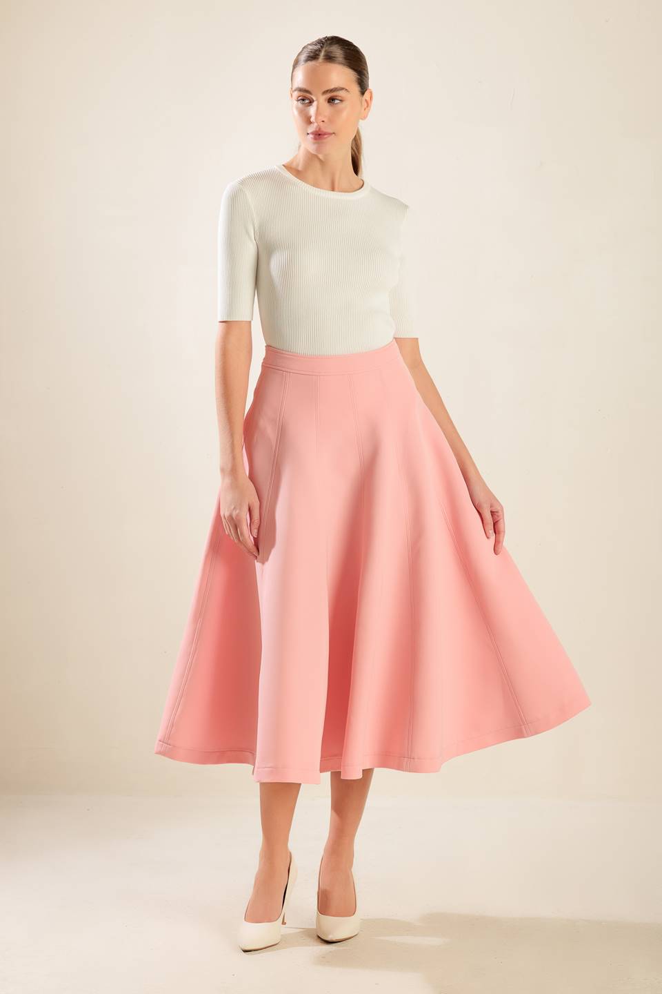 FALLING INTO BLISS WOVEN MIDI SKIRT Flying Tomato