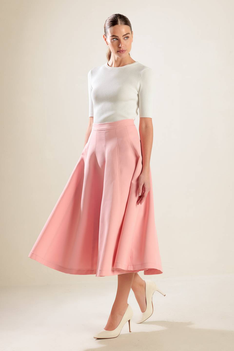 FALLING INTO BLISS WOVEN MIDI SKIRT Flying Tomato