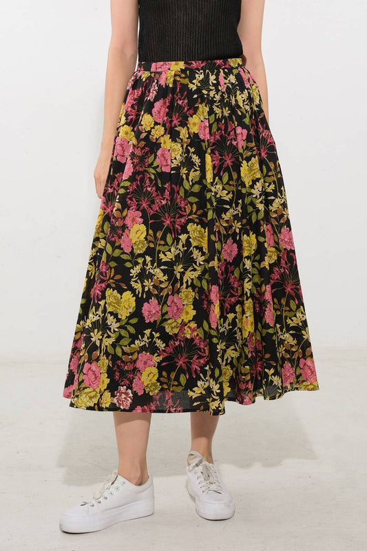 LOVE YOU MORE WOVEN MIDI SKIRT Flying Tomato
