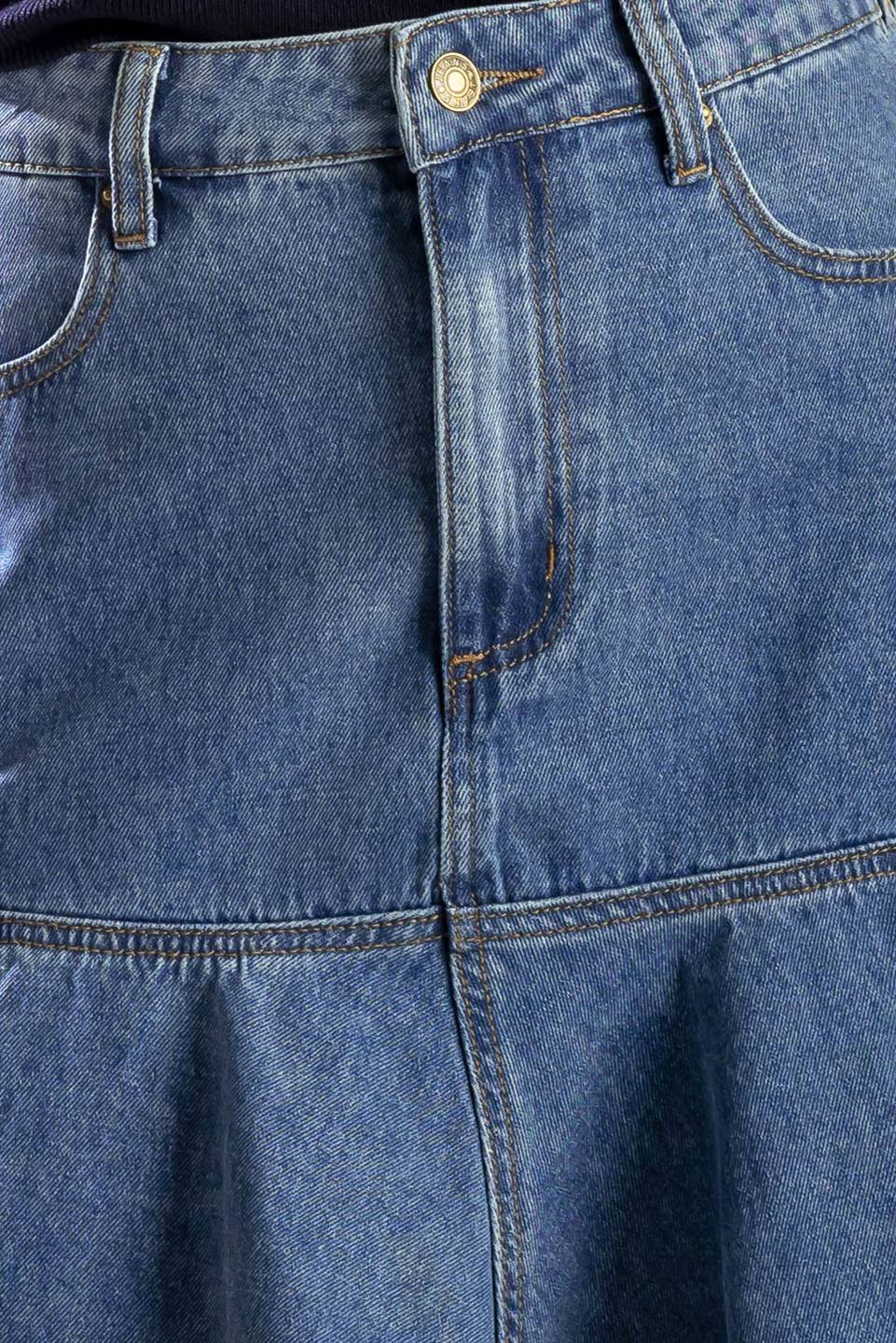 UNDER THE HISBISCUS DENIM SKIRT Flying Tomato