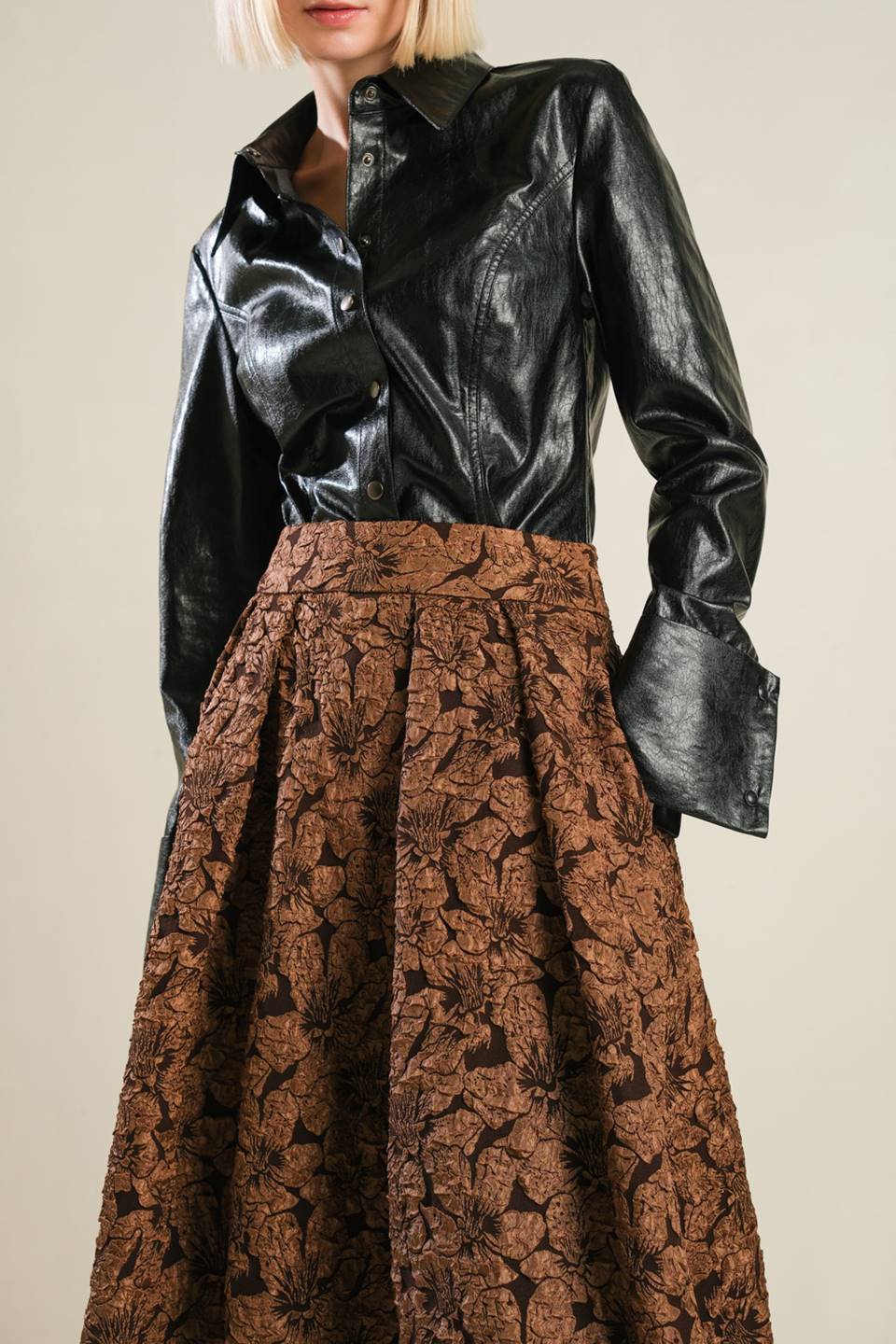 ETERNAL DEVOTION WOVEN FULL MIDI SKIRT Flying Tomato