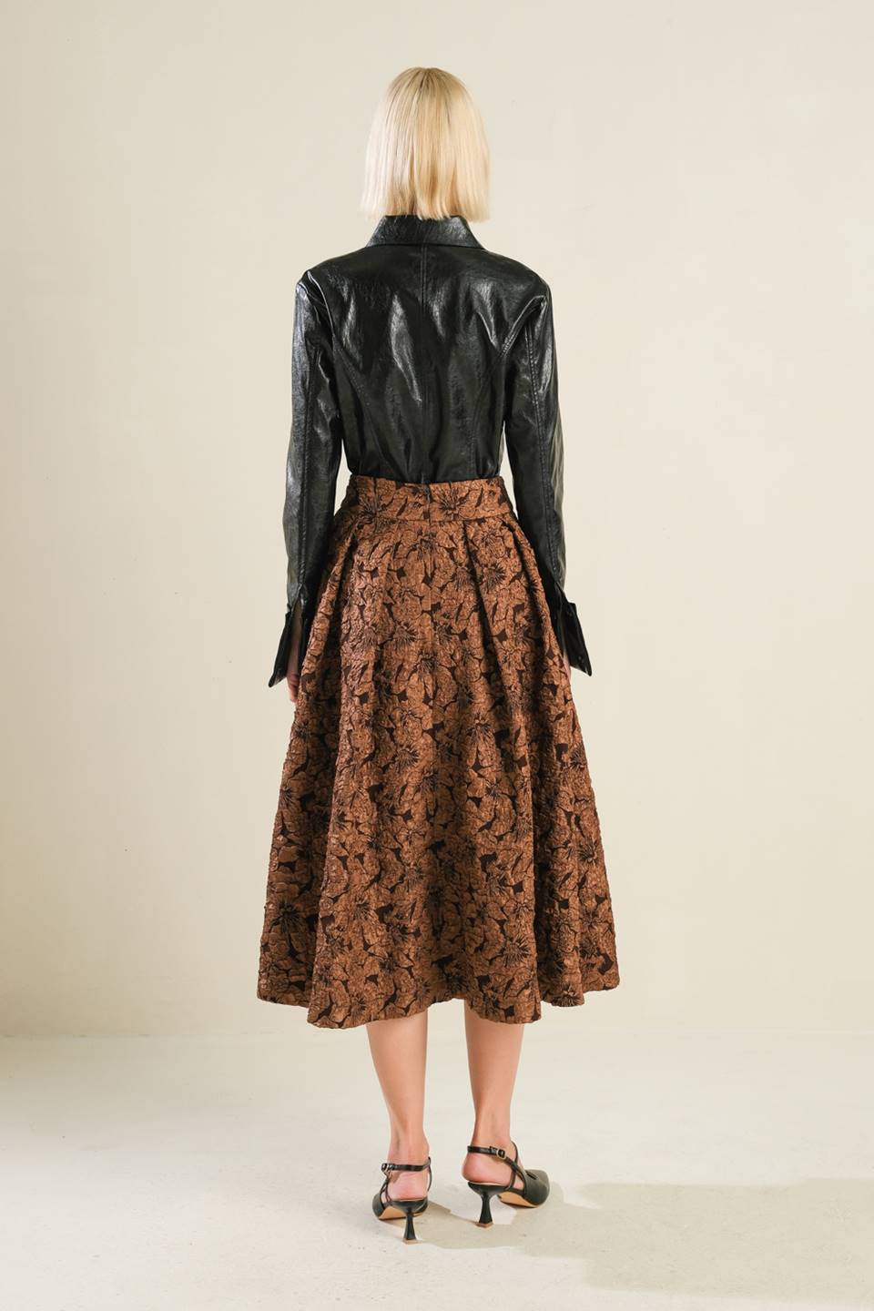 ETERNAL DEVOTION WOVEN FULL MIDI SKIRT Flying Tomato