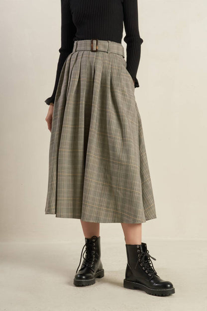 MOODY ALLURE WOVEN MIDI SKIRT