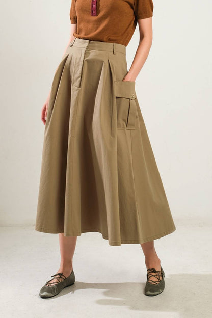 MEMORIES IN FOCUS WOVEN MIDI SKIRT