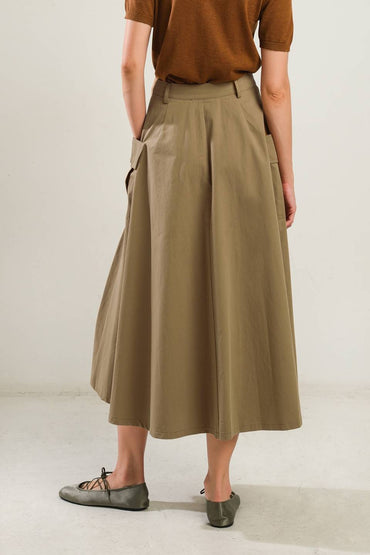 MEMORIES IN FOCUS WOVEN MIDI SKIRT