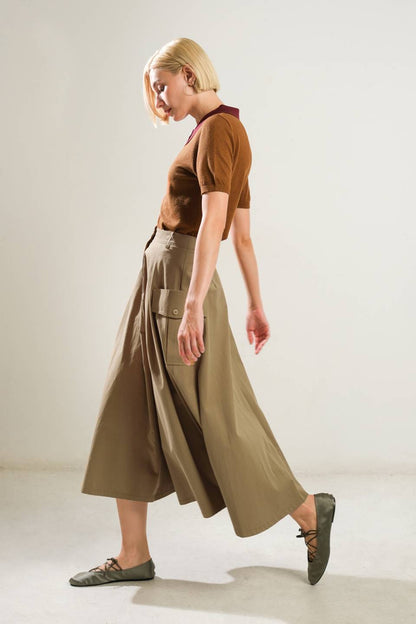 MEMORIES IN FOCUS WOVEN MIDI SKIRT