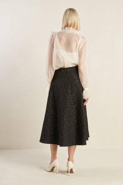 FOREVER DAYDREAMING WOVEN MIDI SKIRT