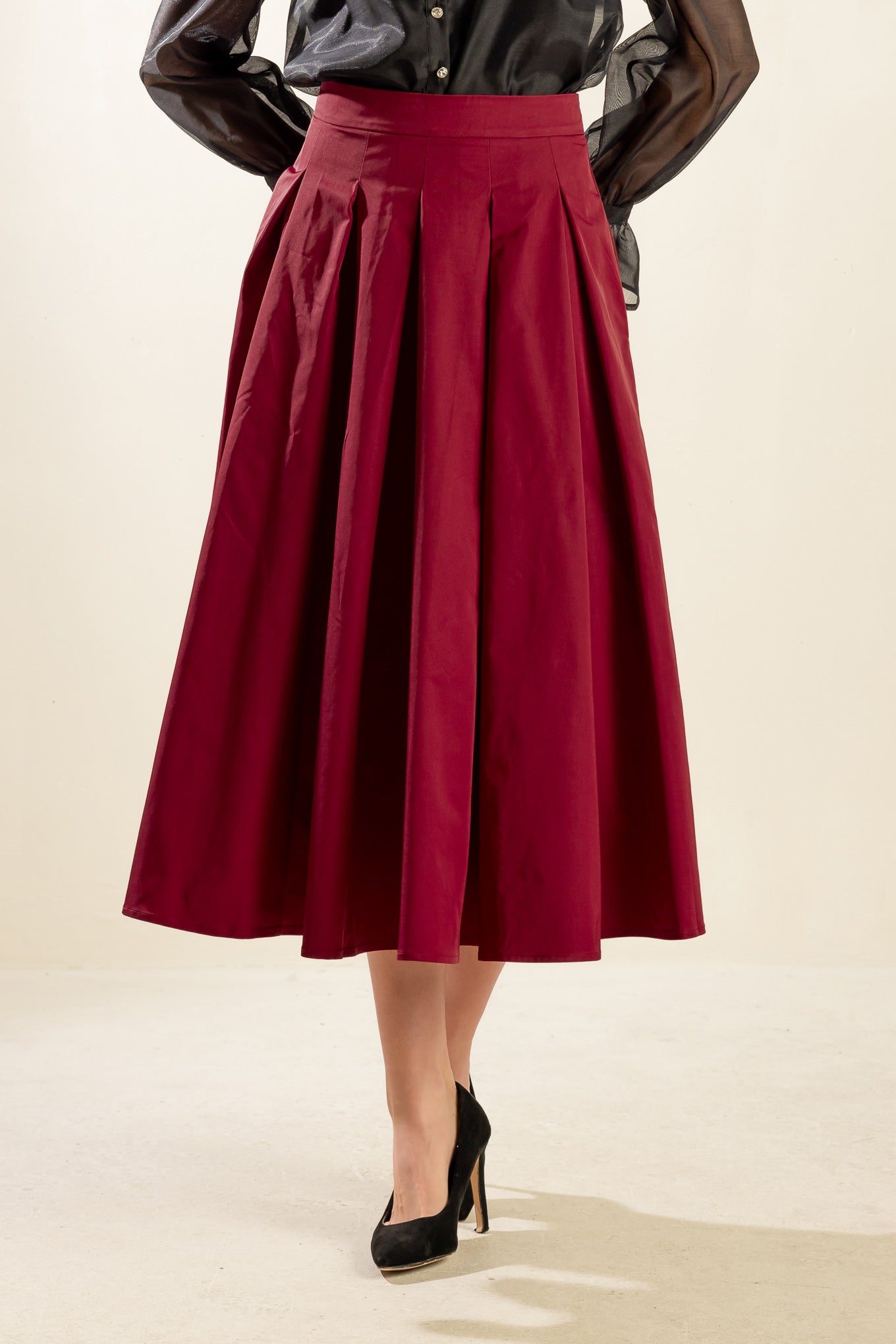 DANCE WITH DESTINY WOVEN MIDI SKIRT Flying Tomato