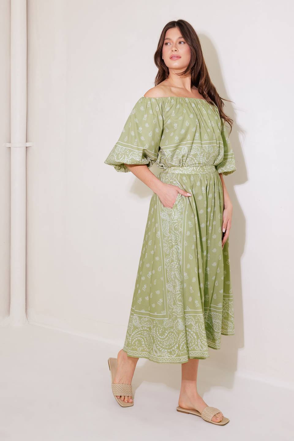 THE MORE THE MERRIER WOVEN FULL MIDI SKIRT Flying Tomato