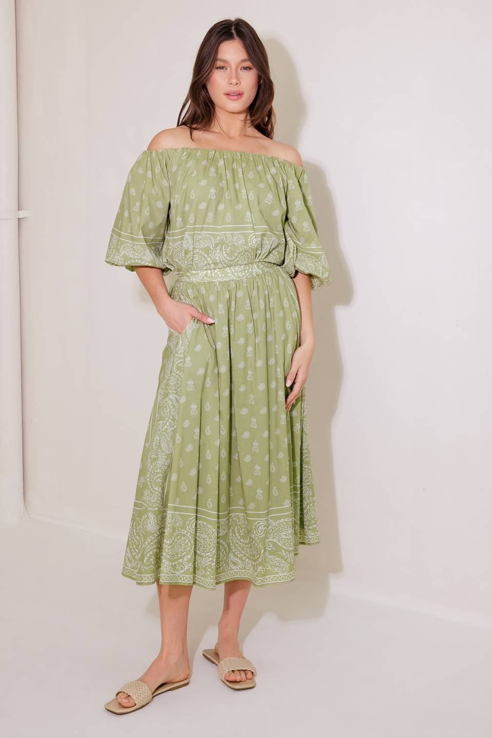 THE MORE THE MERRIER WOVEN FULL MIDI SKIRT Flying Tomato