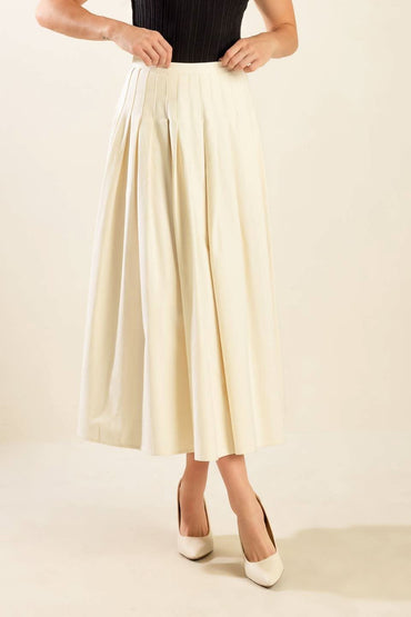 TRANSLUCENT WOVEN MIDI SKIRT