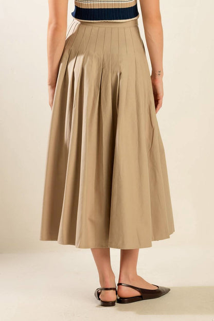 TRANSLUCENT WOVEN MIDI SKIRT