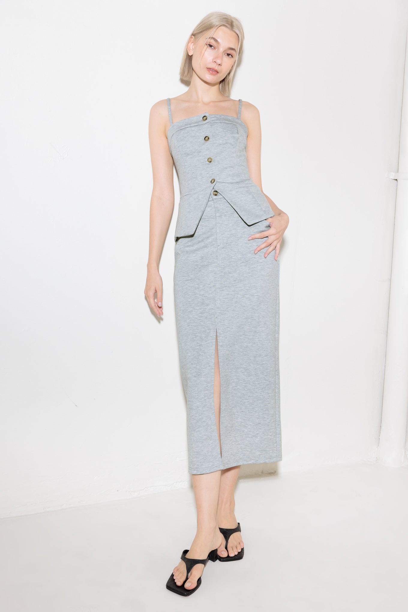 LOVELY BY NATURE KNIT MIDI SKIRT Flying Tomato