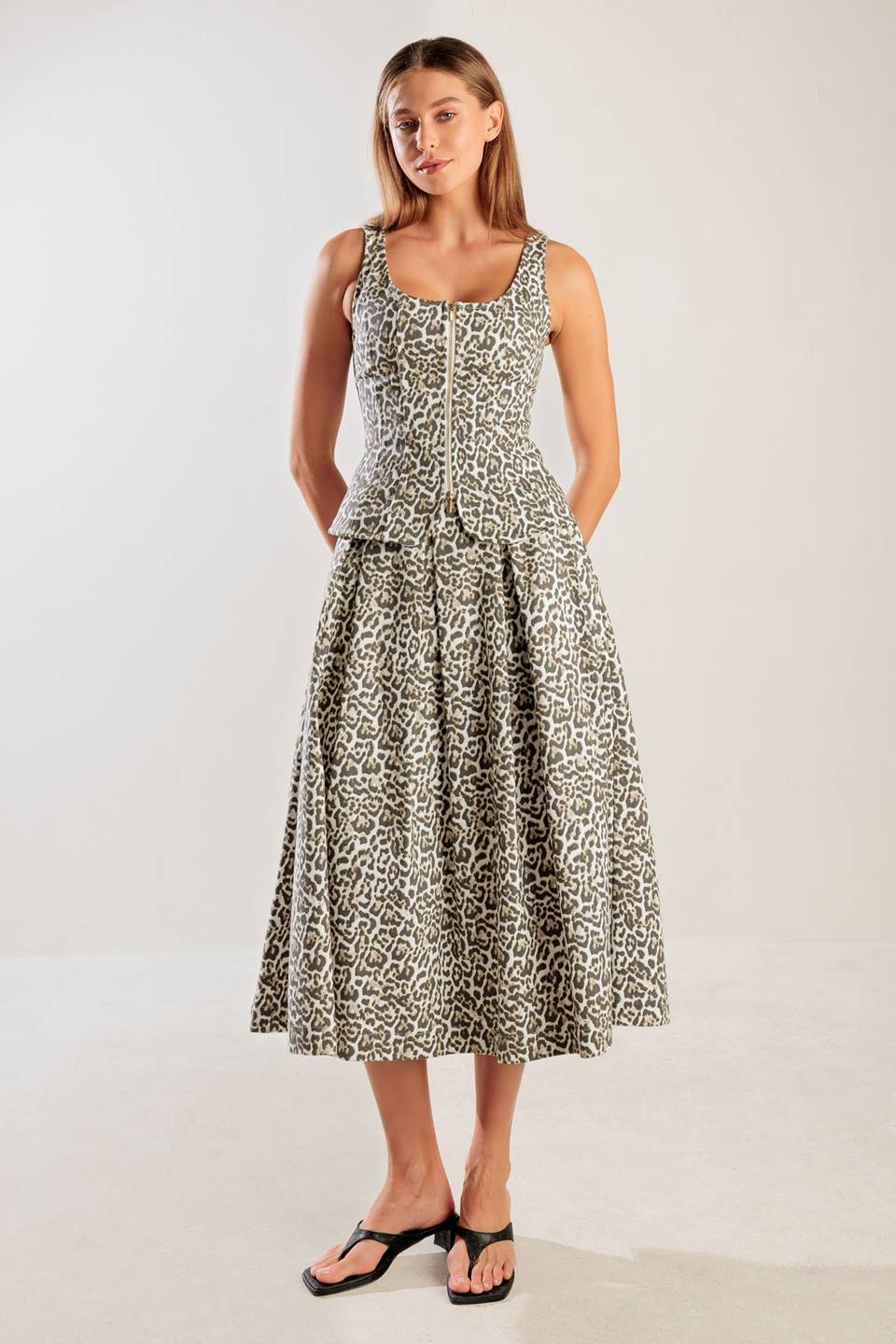 SOMETHING SPECIAL WOVEN MIDI FULL SKIRT