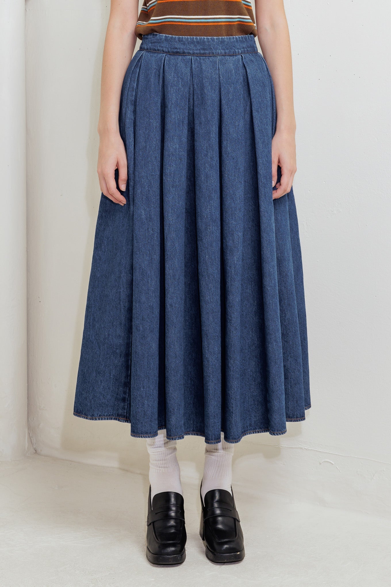 DEAR MOMENT DENIM FULL SKIRT Flying Tomato