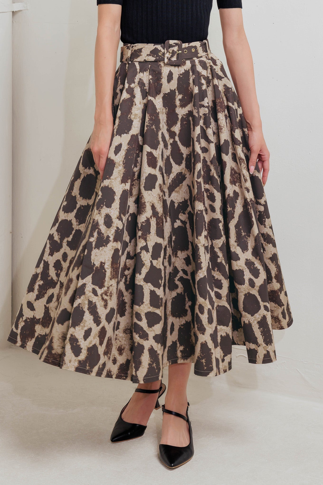 LEO LOVER WOVEN FULL MIDI SKIRT Flying Tomato