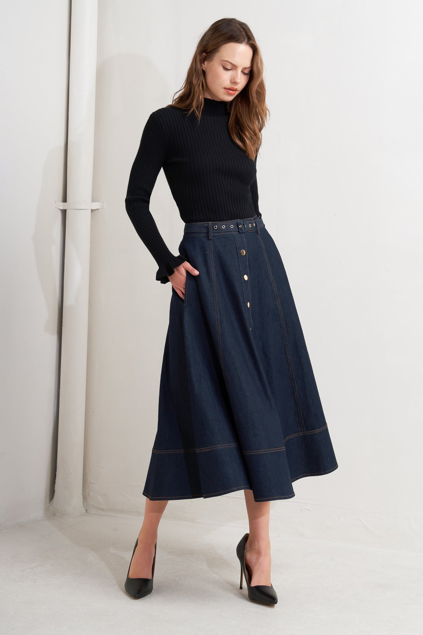 DENIM BALLET CIRCLE SKIRT Flying Tomato