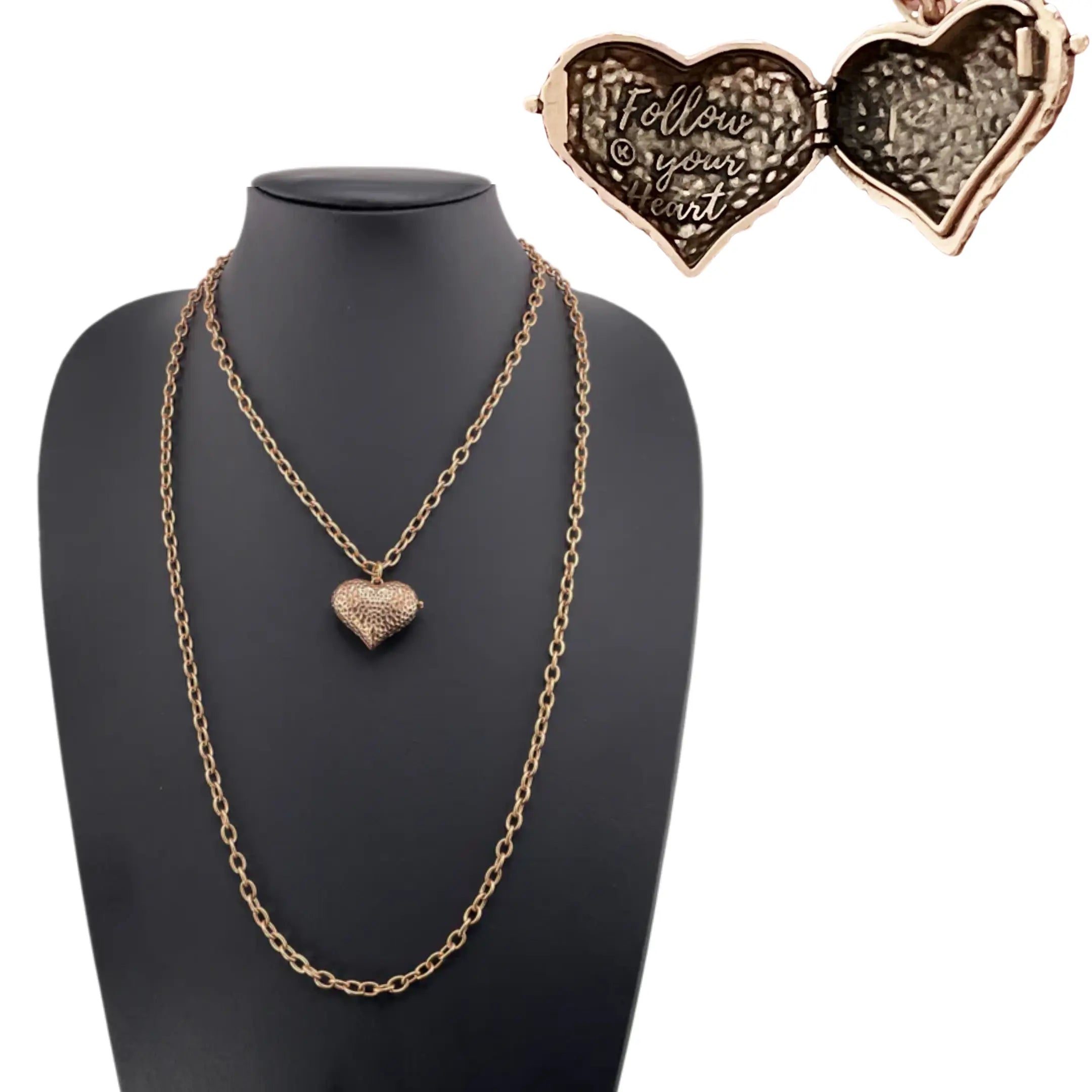 Follow Your Heart Heart Locket Essential Necklace Katia Designs