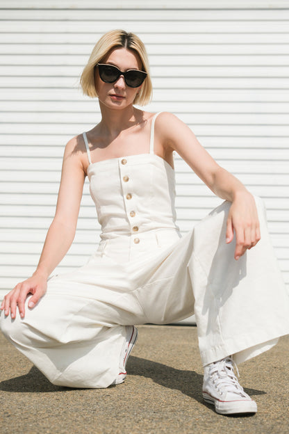 ROYAL AFFAIR WOVEN JUMPSUIT